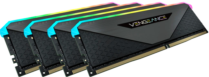 Оперативна пам'ять Corsair DDR4-3200 131072MB PC4-25600 (Kit of 4 x 32768) Vengeance RGB RT Black (CMN128GX4M4Z3200C16) - зображення 2