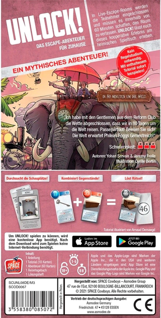 Gra planszowa Asmodee Unlock Around The World In 80 minutes (3558380085072) - obraz 4