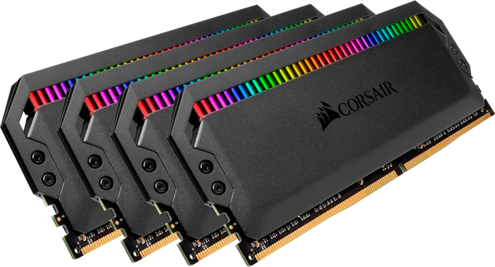 Оперативна пам'ять Corsair DDR4-3200 131072MB PC4-25600 (Kit of 4x32768) Dominator Platinum RGB Black (CMT128GX4M4E3200C16) - зображення 2