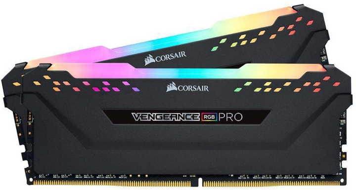 Оперативна пам'ять Corsair DDR4-3600 16384MB PC4-28800 (Kit of 2x8192) Vengeance RGB PRO Black (CMW16GX4M2C3600C18) - зображення 1