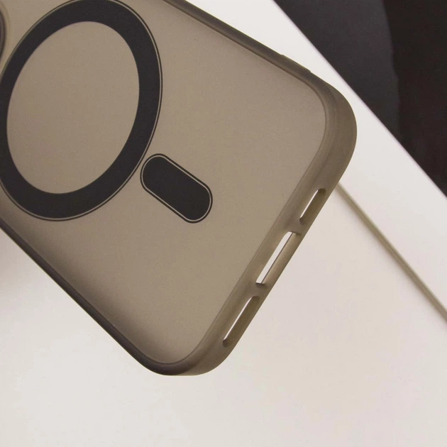 Чохол TPU+PC Lily with MagSafe для Apple iPhone 13 Pro Max (6.7") Dark Gray - зображення 8