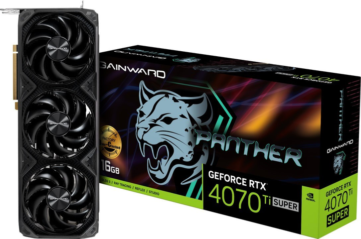 Karta graficzna Gainward PCI-Ex GeForce RTX 4070 Ti Super Panther OC 16GB GDDR6X (256bit) (2640/21000) (HDMI, 3 x DisplayPort) (NED47TSS19T2-1043Z) - obraz 9