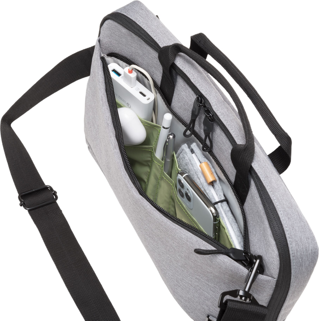 Torba na laptopa Dicota Slim Eco MOTION 14-15.6" Light Grey (D31873-RPET) - obraz 6
