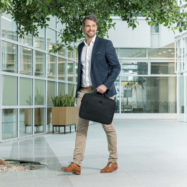 Torba na laptopa Dicota Eco Top Traveller BASE 15-15.6" Black (D31325-RPET) - obraz 7