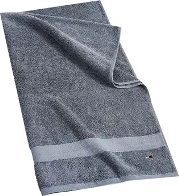 Акція на Рушник бавовняний Tommy Hilfiger банний 76х138 см Modern American Solid Cotton Bath Towel Графіт від Rozetka