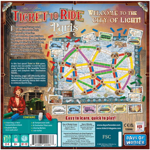 Dodatek do gry planszowej Asmodee Ticket to Ride: Paris (0824968206669) - obraz 3