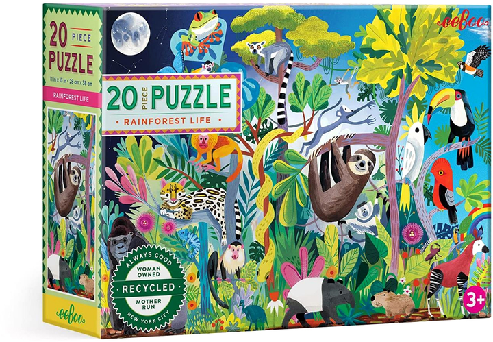 Puzzle eeBoo Rainforest Life 20 elementów (0689196512339) - obraz 1