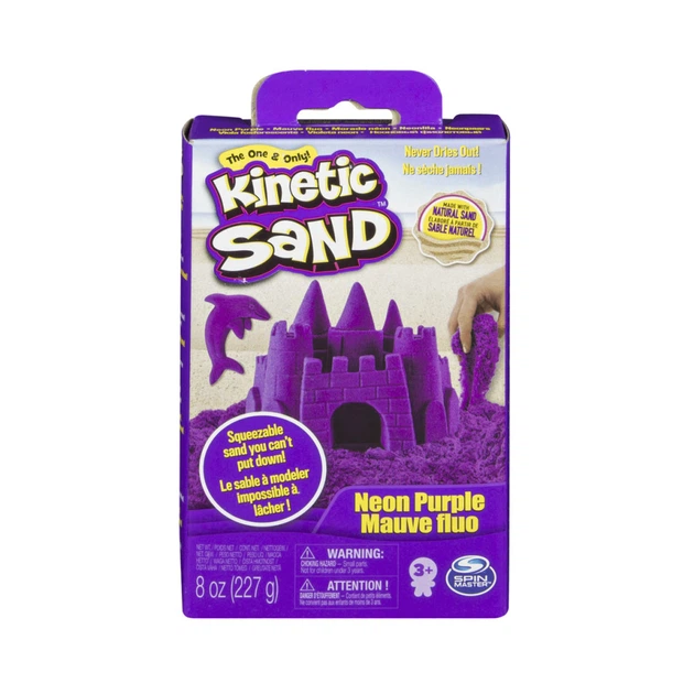 Пісок для дитячої творчості KINETIC SAND NEON (фіолетовий, 227г) - Фото 1 Пісок для дитячої творчості KINETIC SAND NEON (фіолетовий, 227г) - зображення 1