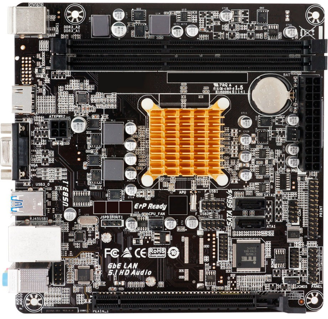 Płyta główna Biostar A68N-2100K (AMD E1-6010, AMD Beema, PCI-Ex16) - obraz 1