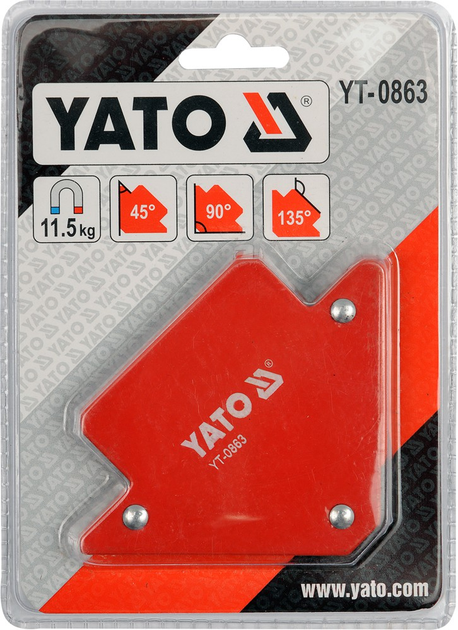 Магнітна струбцина для зварювання YATO 82 х 120 х 13 мм 11.5 кг (YT-0863) - зображення 2