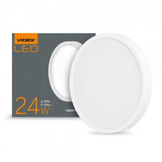 LED Світильник накладний круглий 24W 5000К 220V VL-DLRS-245 Videx - зображення 2