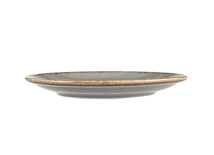 Тарелка мелкая круглая Porland Dark Grey фарфоровая 180 мм 187618/DG - зображення 2