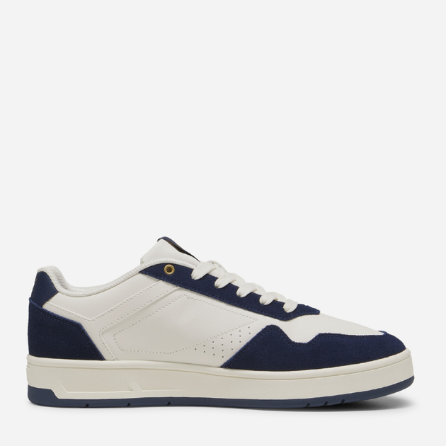 Акція на Чоловічі кеди низькі Puma Court Classic SD 39726404 45 (10.5UK) 29.5 см Frosted Ivory-Club Navy-Puma Gold від Rozetka