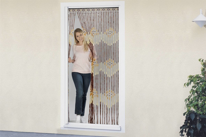 Zasłona Maximex na drzwi z drewnianych koralików Brązowa 90 x 200 cm (4008069024728) - obraz 4