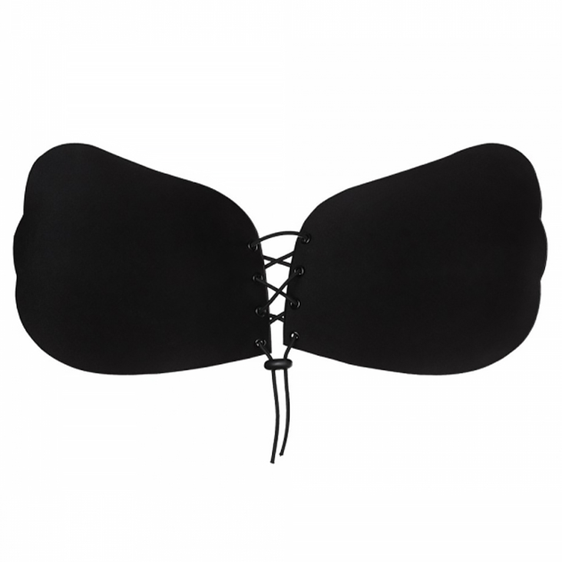 Невидимый силиконовый бюстгальтер Lesko Fly Bra XT-003 Черный C Рush Up ...