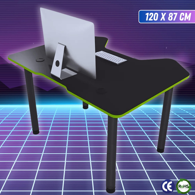Игровой Компьютерный Стол с Вырезом для Геймера 120 x 87 x 75 см ...