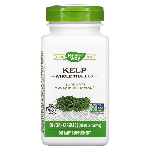 Келп натуральный источник йода 270 мкг Nature's Way Kelp бурые ...