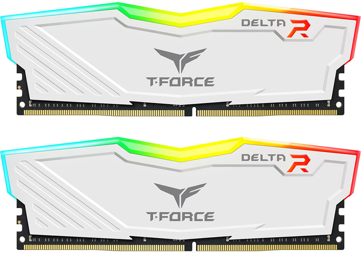 Pamięć Team Group DDR4-3200 16384MB PC4-25600 (Kit of 2x8192) Delta RGB White (765441654587) - obraz 1
