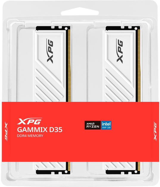 Pamięć ADATA DDR4-3200 16384MB PC4-25600 (Kit of 2x8192) XPG Gammix D35 White (AX4U32008G16A-DTWHD35) - obraz 4