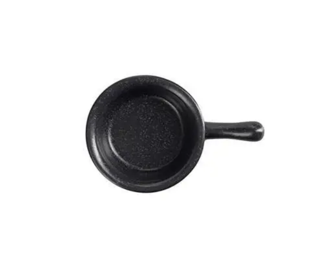 Соусник с ручкой Black фарфоровый Porland 9 см 808111/Bl - изображение 2