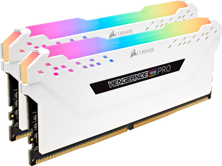 Pamięć Corsair DDR4-3600 16384MB PC4-28800 (Kit of 2x8192) Vengeance RGB Pro White (CMW16GX4M2D3600C18W) - obraz 2