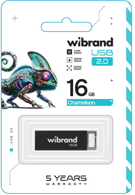 USB Flash Wibrand USB 2.0 Chameleon 16Gb Black - изображение 2