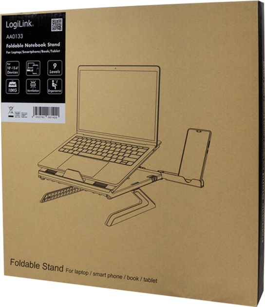 Podstawka pod laptopa Logilink AA0133 Black (4052792061420) - obraz 8