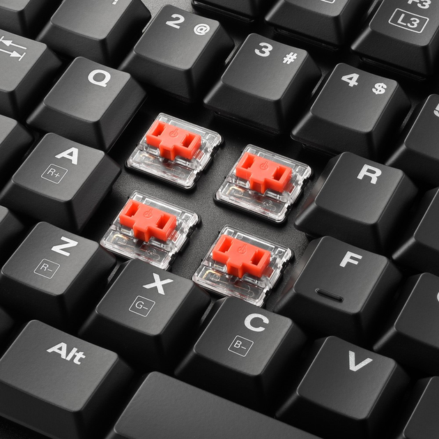 Klawiatura przewodowa Sharkoon PureWriter TKL RGB Kailh Red USB Black (4044951021505) - obraz 3