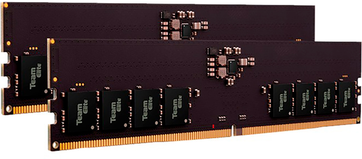 Оперативна пам'ять Team Group Elite DIMM DDR5-4800 65536MB Dual Kit PC5-38400 Black (TED564G4800C40DC01) - зображення 1