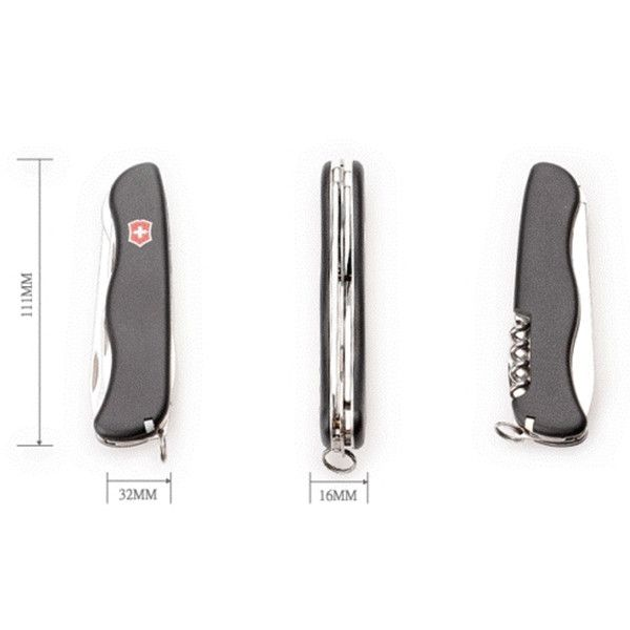 Комплект Ніж Victorinox Nomad/Pickniker 0.8353.3 + Шкіряний чохол + Ліхтар - зображення 2