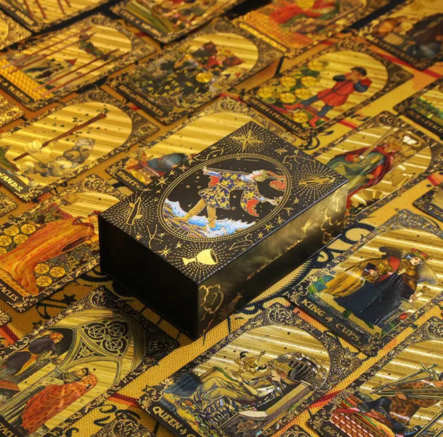 Золотое Таро Райдера-Уэйта Gold Foil Tarot колода для гадания ...