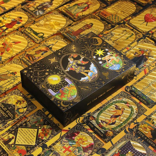 Набор Золотое Таро Райдера-Уэйта Gold Foil Tarot колода для гадания ...