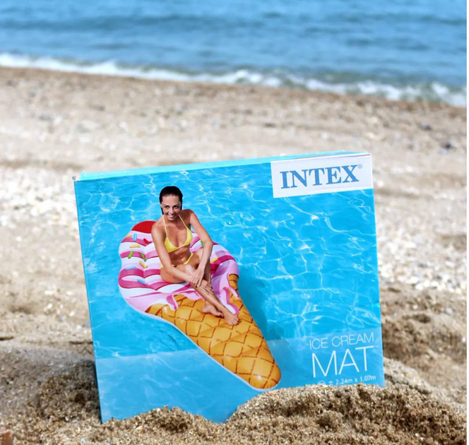 Дитячий надувний плотик для катання Intex 58762 «Морозиво», 210-97-24см - изображение 7