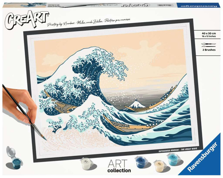 Malowanie po numerach Ravensburger CreArt The Great Wave 40 x 30 cm (4005556236909) - obraz 1