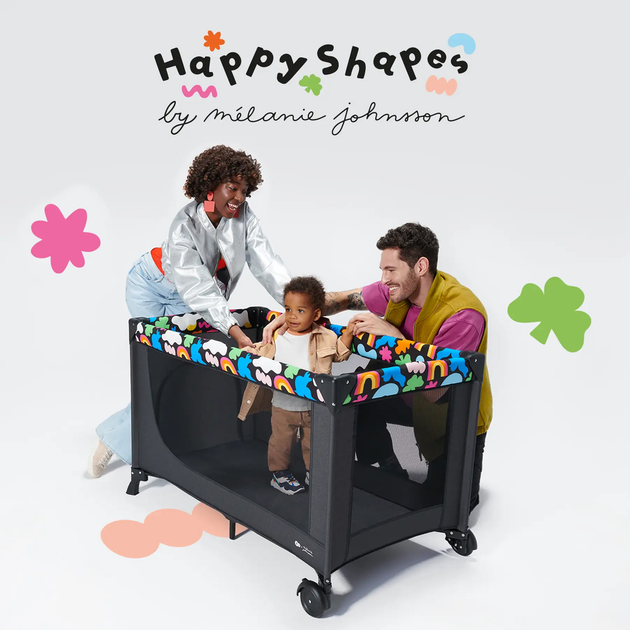 Ліжко-манеж Kinderkraft Joy 2 Happy Shapes (KLJOY02HAP00000) (5902533925599) - зображення 9