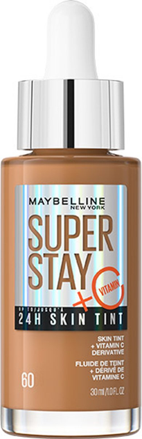 Тональна основа Maybelline New York Super Stay 24H Skin Tint + Vitamin C Caramel 60 30 мл (3600531672485) - зображення 1