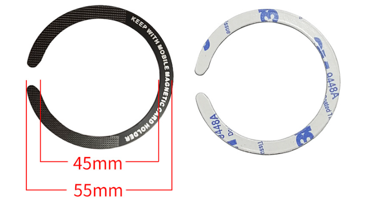 Стальная пластина для MagSafe Ring Letter на скотче (Кольцо С / black) - Фото 2 Стальная пластина для MagSafe Ring Letter на скотче (Кольцо С / black) - изображение 2