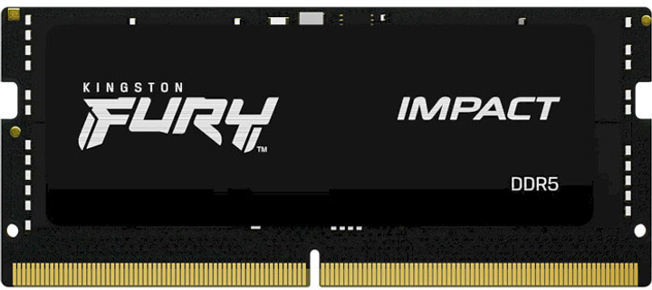 RAM Kingston Fury SODIMM DDR5-6400 32768MB PC5-51200 (Kit of 2x16384MB) Impact Black (KF564S38IBK2-32) - obraz 3