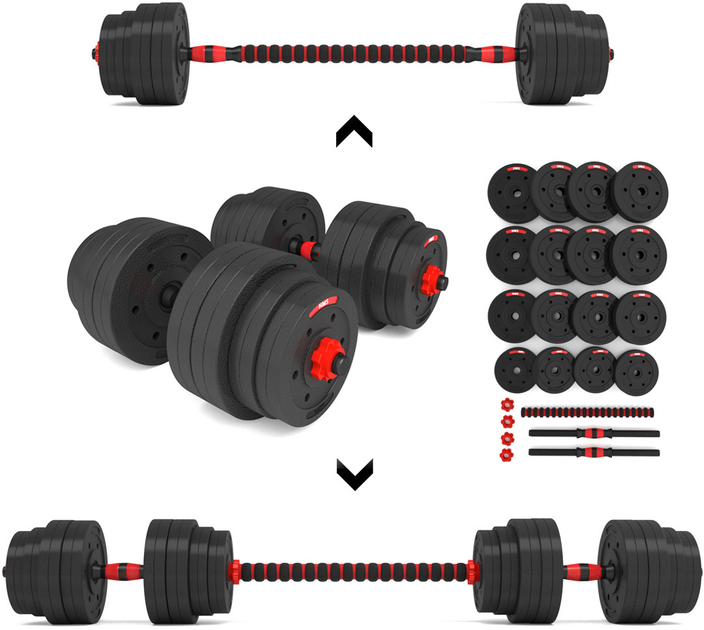 Sztanga-hantle HMS kompozyt 40 kg SGP40 (5907695564594) - obraz 2