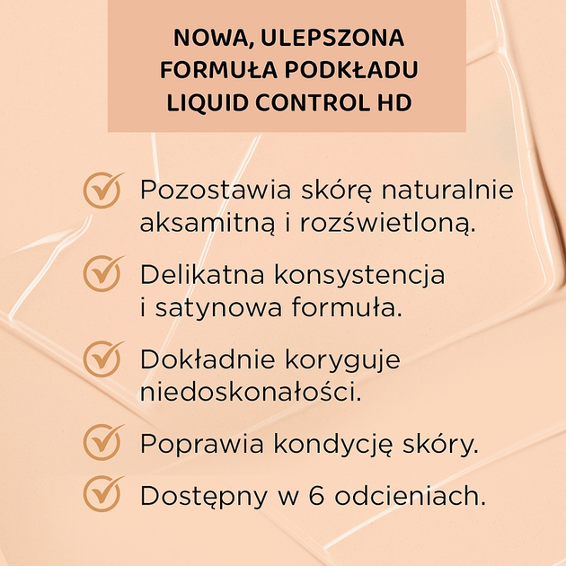 Тональний крем для обличчя Eveline Liquid Control Hd матуючий 003 Ivory Beige 32 мл (5903416058236) - зображення 3