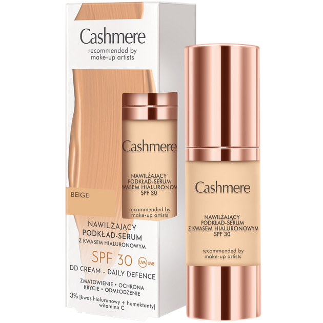 Тональний крем для обличчя Cashmere зволожуючий SPF 30 02 Beige 30 мл (5900525083074) - зображення 1