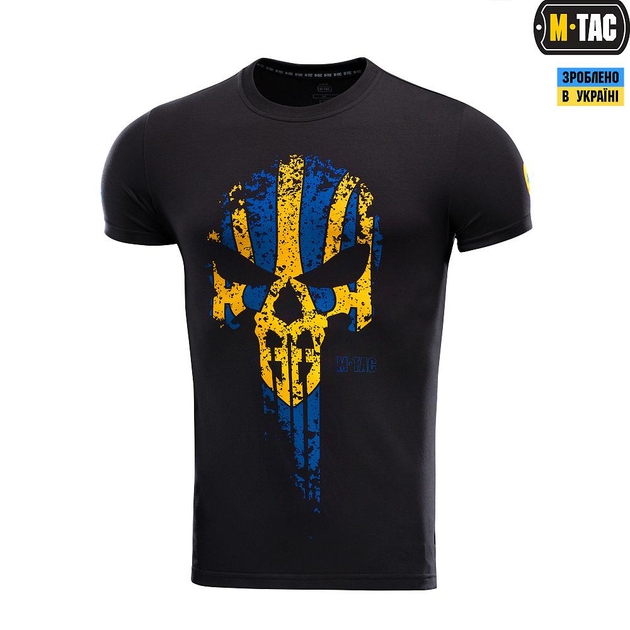 Тактична M-Tac футболка Місник Black/Yellow/Blue 3XL - зображення 1