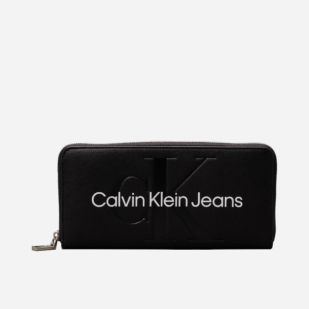 Гаманець жіночий зі штучної шкіри Calvin Klein Jeans K60K607634-0GQ Чорний (8720639169276) - зображення 1