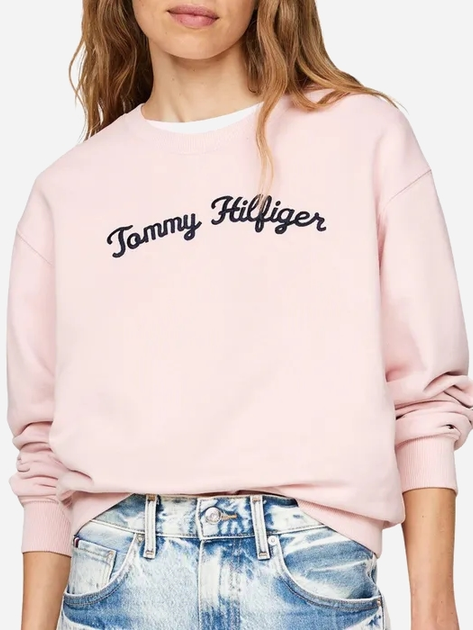 Bluza damska bez kaptura Tommy Hilfiger WW0WW42615-TIO S Różowa (8720636799483) - obraz 1