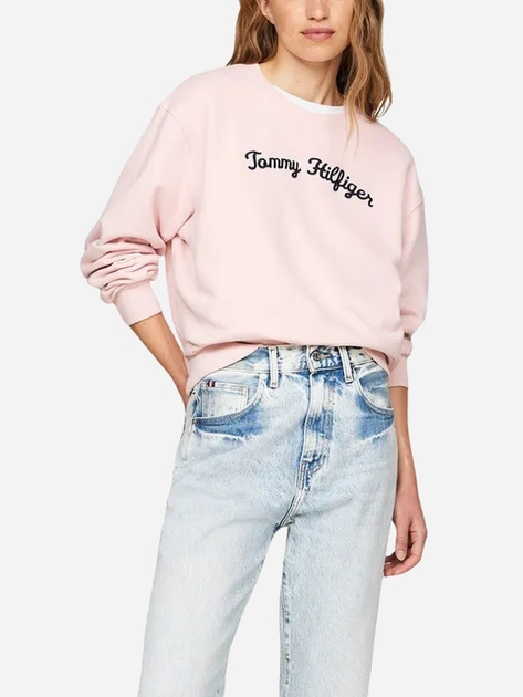 Світшот жіночий Tommy Hilfiger WW0WW42615-TIO XS Рожевий (8720636799346) - зображення 3