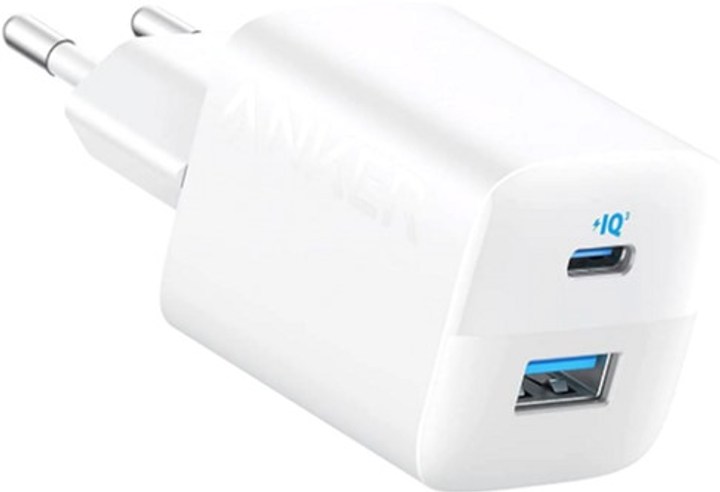 Мережевий зарядний пристрій Anker PowerPort 323 - 33W Dual-Port USB-C White (A2331G21) - зображення 1