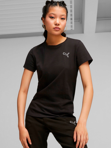 Акція на Футболка бавовняна жіноча Puma Better Essentials Tee 67598601 L Чорна від Rozetka