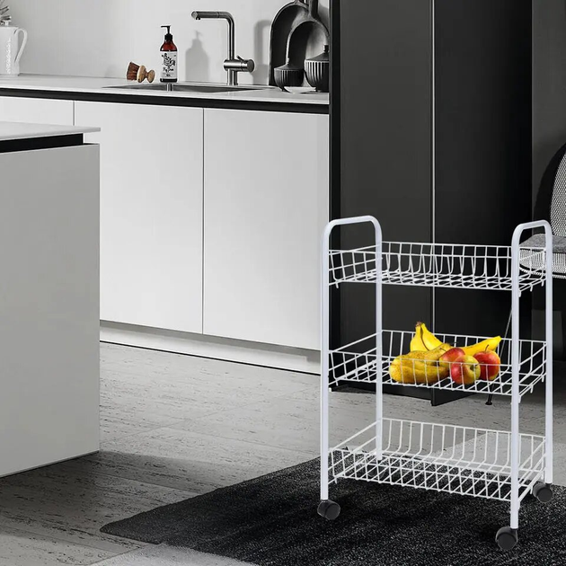 Кухонний візок Excellent Houseware 3 рівневий для посуду (8719202216486) - зображення 4