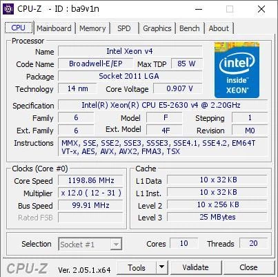 Процессор Intel Xeon E5-2630 v4 2,2 GHz (3,1GHz) 10 ядер Socket 2011-3 (LGA2011-3) SR2R7 (Б/У) (№3151) - Фото 3 Процессор Intel Xeon E5-2630 v4 2,2 GHz (3,1GHz) 10 ядер Socket 2011-3 (LGA2011-3) SR2R7 (Б/У) (№3151) - изображение 3