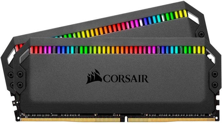 Оперативна пам'ять Corsair DDR4-3200 32768MB PC4-25600 (Kit of 2x16384) Dominator Platinum RGB Black (CMT32GX4M2C3200C16) - зображення 1